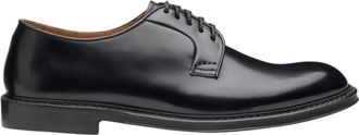 Doucal's Leren Veterschoenen - Heren - Nette schoenen - Zwart - 39 EU - Leer - Schoenen