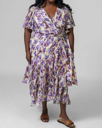 Tanya Taylor Brittany Dress In Painterly Ikat Print