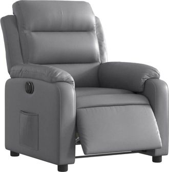 vidaXL Vidaxl - Sill&oacute;n Reclinable El&eacute;ctrico De Cuero Sint&eacute;tico Gris