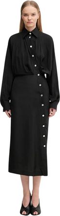 Sportmax Maranta Shirt Dress - Dames - Shirt Kleedjes - Zwart - M - Kleedjes