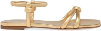 Gianvito Rossi Juno 05 Flat in Metallic Gold Leather at Nordstrom, Size 36.5