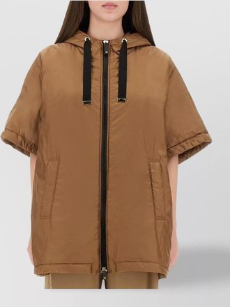 Max Mara padded jacket with short sleeves and hood