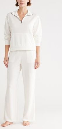 Tart Paxe Scuba Knit Half Zip Pullover & Pants Lounge Set in Gardenia at Nordstrom Rack, Size X-Large