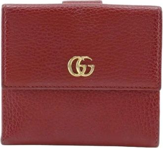 Gucci Pre-owned Wallet (bi-fold) - Dames - Vintage Accessoires - Rood - ONE Size - Leer - Vintage