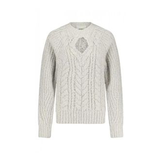 Isabel Marant Round-neck Knitwear, female, Gray, S, Round-neck Knitwear