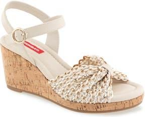 Unionbay Aluna Wedge Sandal in Natural Crochet at Nordstrom Rack, Size 7.5