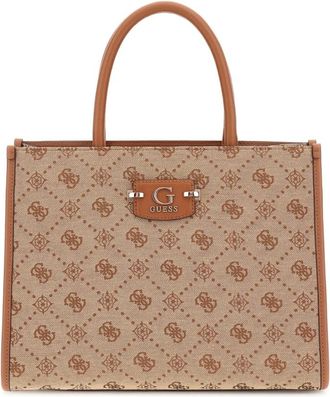 Guess Neda Hobo Schoudertas met Logo - Dames - Shoppers - Bruin - ONE Size - Tassen