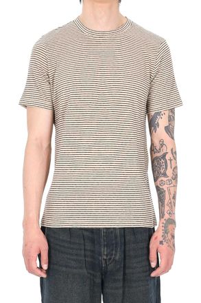 Isabel Marant Leon Light Cotton-Linen Striped T-Shirt