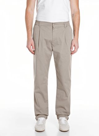Replay Chinohose REPLAY ADHANN, Herren, Gr. 30, L&auml;nge 32, khaki, Web, Obermaterial: 97% Baumwolle, 3% Elasthan, normal, Hosen Chinohose, im Tapered Fit