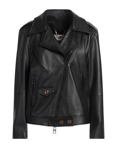 レザージャケット・コート Elisabetta Franchi Black Leather Belted Jacket Elisabetta Franchi Leather Belted Jacket in Black | Lyst