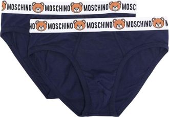 Moschino Zijden Slip Set - Heren - Onderbroek - Blauw - 2XL - Ondergoed