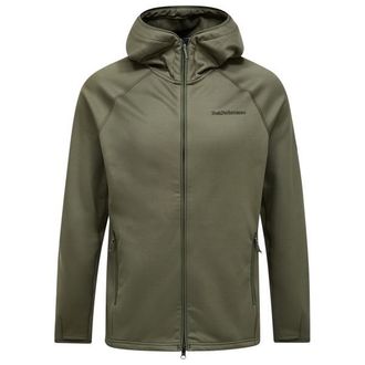 Peak Performance Midlayer Zip Hood Fleecejacke f&uuml;r Herren | oliv