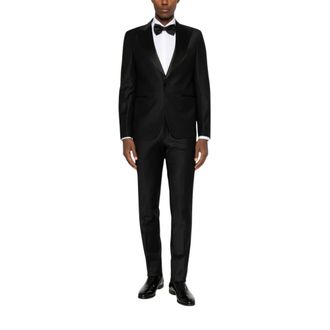 Brian Dales 005 Abito Rever Raso - - Suits - Uomo - Nero - L