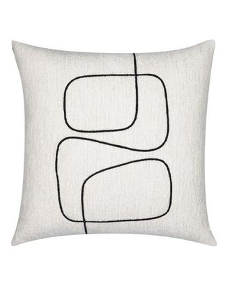 Elaine Smith Linear Luxe Indoor & Outdoor Woven Accent Pillow in Ebony at Nordstrom, Size 20X20