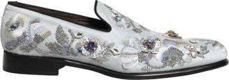 Dolce & Gabbana Loafers met florale versiering - Heren - Loafers - Veelkleurig - 44 EU - Leer - Schoenen