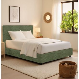 Dmora Cama De Plaza Y Media Harlow, Desenfundable, Hecho En Italia, Verde