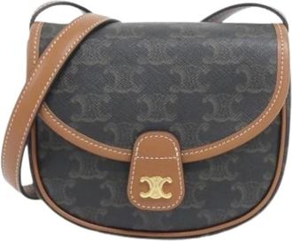 Celine Pre-owned Cross Body Bags, female, Brown, Size: ONE SIZE Pre-owned Vintage Shoulder Bag