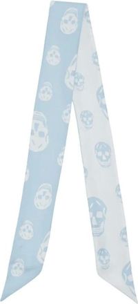Alexander McQueen Alexander McQueen, Silky Scarves, unisex, Multicolor, Size: ONE SIZE Ribbon Skull Scarf