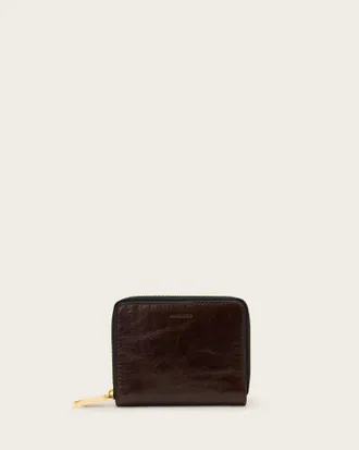 AllSaints Leather Lena Hex Leather Zip Wallet, Size: One Size