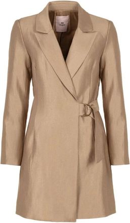 Freebird by Steven Dida Blazer Jurk - Dames - Jassen - Geel - Maat: 2XL Leer