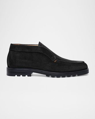 Santoni Men & apos;s Rock Suede Moc-Toe Chukka Boots