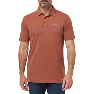 Travis Mathew The Heater Chest Stripe Performance Golf Polo in Maple at Nordstrom Rack, Size Xxx-Large