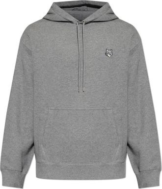 Maison Kitsun&eacute; Fox Head Comfort Hoodie - Heren - Hoodies - Grijs - L - Katoen - Hoodies & sweatvesten