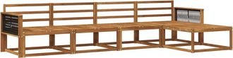 vidaXL Conjunto De Sof&aacute;s De Exterior 5 Uds. Natural Vidaxl