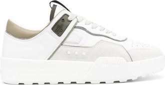 Moncler logo-patch chunky sneakers - men - Fabric/Calf Leather/Rubber - 41 - White