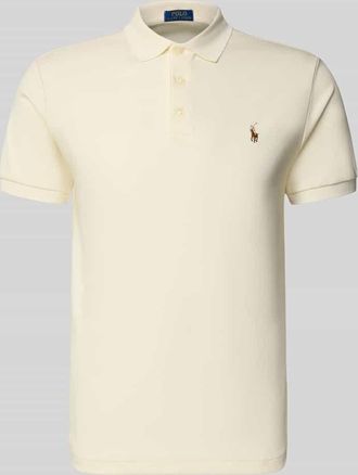 Polo Ralph Lauren Regular Fit Poloshirt aus reiner Baumwolle in Offwhite, Gr&ouml;&szlig;e XXL
