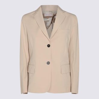 Montedoro Red Beige Cotton Casual Jacket