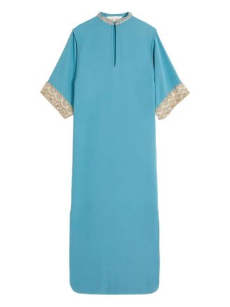 Valentino Garavani Caftano Cady Couture con ricamo - Blu