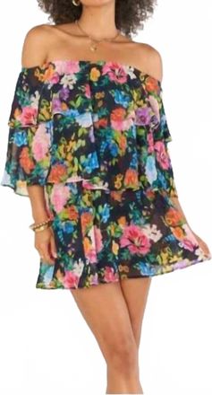 Show me your Mumu Triple Decker Romper In Multi Floral