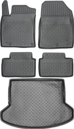 OEM Hyundai I30 Iii Fastback De 2018 (juego) - Alfombrillas Para Coche + Alfombrilla Para Maletero