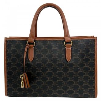 Celine Brown Pvc Leather Tote Bag (Pre-Owned)