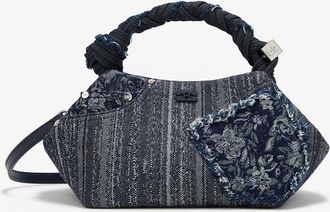 Ganni Navy Small Bou Bag in Denim