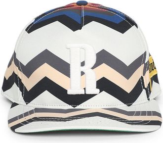 Rhude Cyril chevron-print baseball cap - men - Cotton - One Size - White