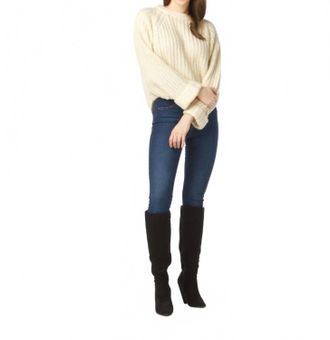 Papillon Chunky Cropped Sweater In Cream