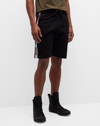 Moschino Mens Athletic Shorts with Side Taping