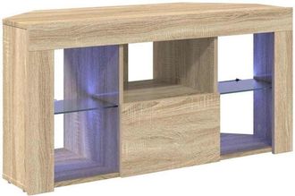 vidaXL Corner LED TV Cabinet Wall-mounted Sonoma Oak 102 x 40 x 50 cm vidaXL
