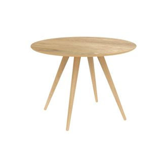 Rendez-Vous D&eacute;co Mesa de comedor redonda de madera clara, 4 personas
