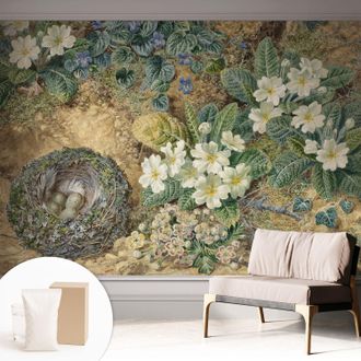 Tulup Carta Da Parati In Vlies Decorativa Per Pareti - Con Motivi Moderni - Con Colori Intensi - Per Ufficio Composizione Primaverile 312x219 Cm