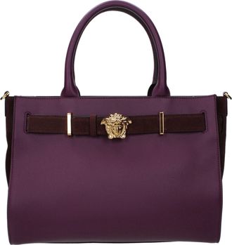 Versace Purple Leather Womens Handbag