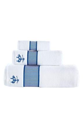 Brooks Brothers Fancy Border Turkish Cotton 3-Piece Towel Set in Royal Blue at Nordstrom Rack