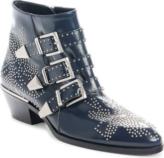 Chlo&eacute; Susan Studded Bootie in Deep Navy at Nordstrom, Size 8.5Us