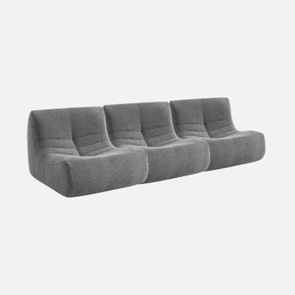 Sweeek Sof&aacute; Modular En Borreguito Texturizado, 3 Plazas