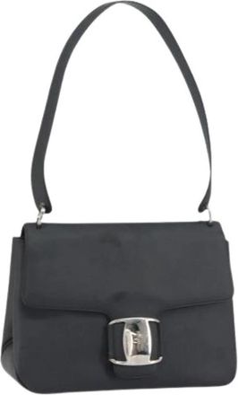 Ferragamo Pre-owned Shoulder Bag - Dames - Vintage Schoudertas - Zwart - ONE Size - Leer - Vintage