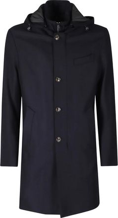 Montecore Cappotto Lungo Imbottito - - Coats - Uomo - Blu - M