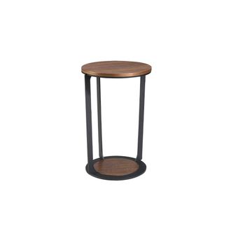 Angel Cerd&aacute; Mesita rinc&oacute;n madera nogal y acero negro