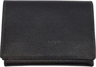 Saint Laurent Black Leather Wallet (Tri-Fold) (Pre-Owned)